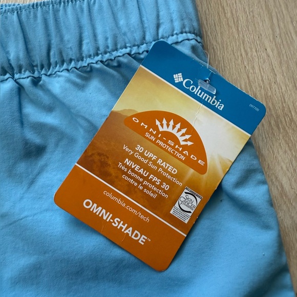 NWT Columbia Omni-Shade Blossom Bay Shorts 4” Inseam in Light Blue Women’s SizeL - Picture 8 of 11